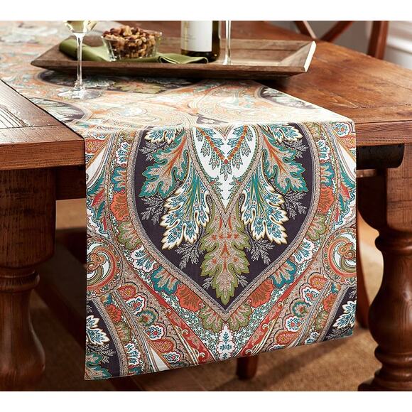 Pottery Barn Anton Paisley Table Runner/Napkins NWT - Picture 2 of 5